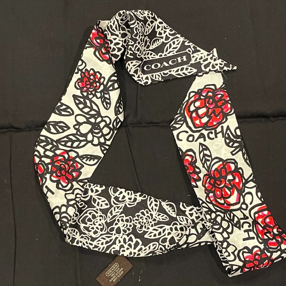 Coach Silk Scarf/Bag Tie
